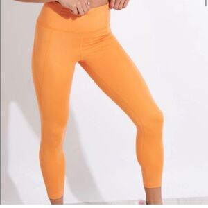 Girlfriend Orange Leggings 7/8 XS